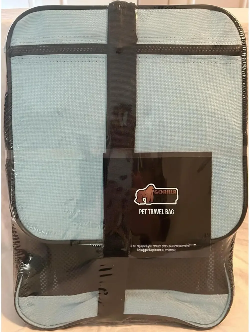 GORILLA GRIP Cat Dog Carrier Travel Bag Up to 15 Lbs, 16.5”x11”x11” Blue